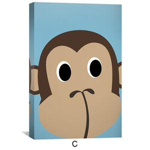 Animal Friends Canvas Art Clock Canvas