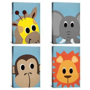 Animal Friends Canvas Art Clock Canvas