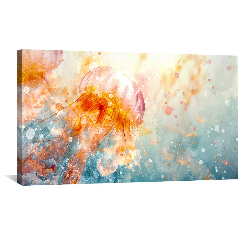 Aqua Aurelia Canvas Art Clock Canvas