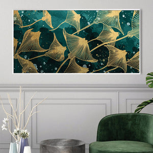 Aquatic Ballet Canvas Art Clock Canvas