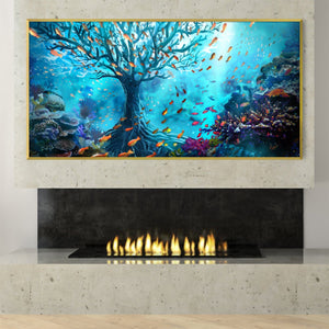 Aquatic Grove Canvas Art Clock Canvas