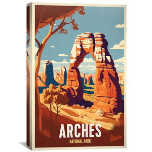 Arches National Park Canvas Art Clock Canvas