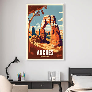 Arches National Park Canvas Art Clock Canvas