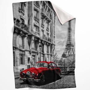 Artistic Paris Blanket Blanket 75 x 100cm Clock Canvas