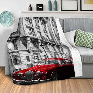 Artistic Paris Landscape Blanket Blanket Clock Canvas
