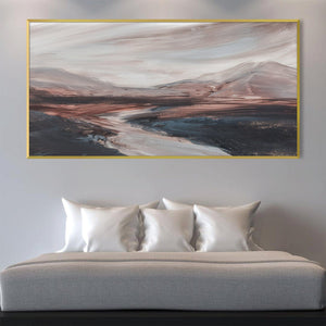 Ashen Serenity Canvas Art Clock Canvas