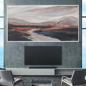 Ashen Serenity Canvas Art Clock Canvas