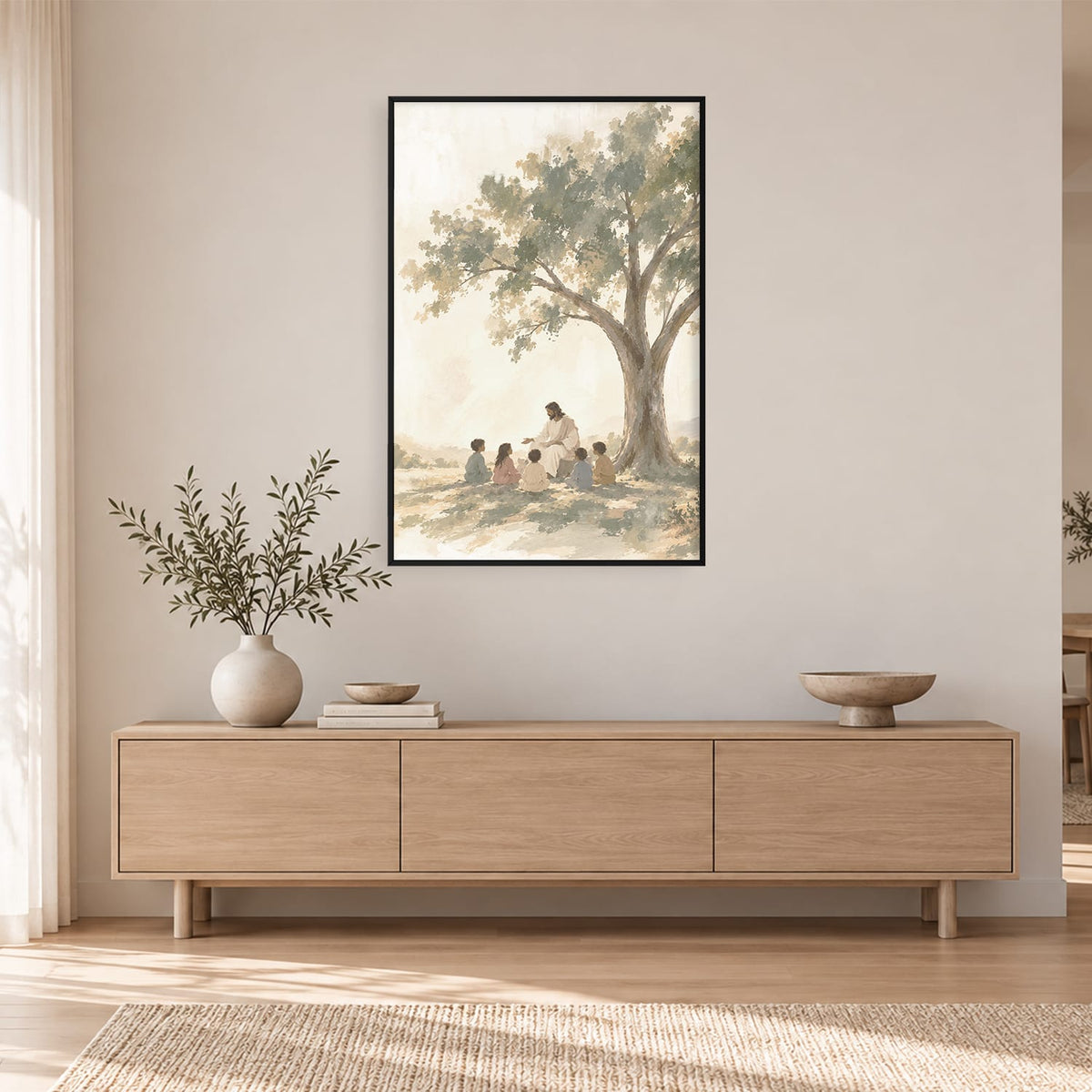 At the Teacher’s Feet Canvas Art Clock Canvas