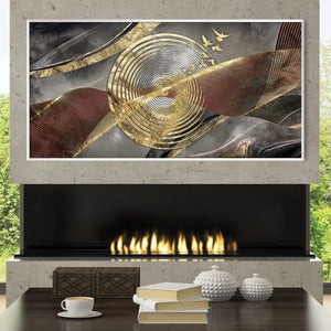 Aurelian Vortex Canvas Art Clock Canvas