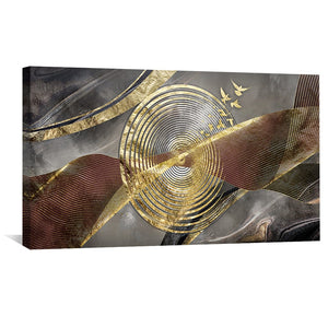 Aurelian Vortex Canvas Art Clock Canvas