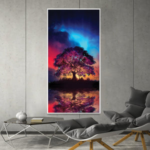 Aurora Arboreal Canvas Art Clock Canvas