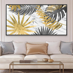 Aurum Foliage Canvas Art 50 x 25cm / Framed Prints Clock Canvas