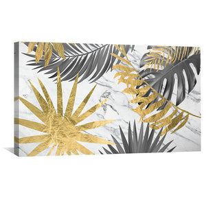 Aurum Foliage Canvas Art Clock Canvas