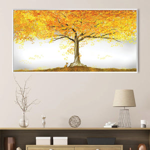 Autumn Fox Canvas Art Clock Canvas