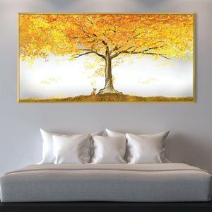 Autumn Fox Canvas Art Clock Canvas