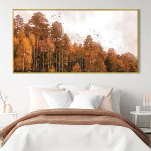 Autumn Ink Canvas Art Clock Canvas