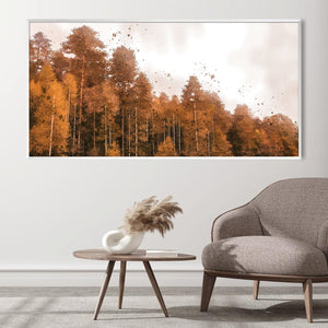 Autumn Ink Canvas Art Clock Canvas
