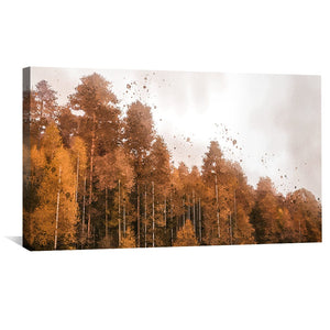 Autumn Ink Canvas Art Clock Canvas