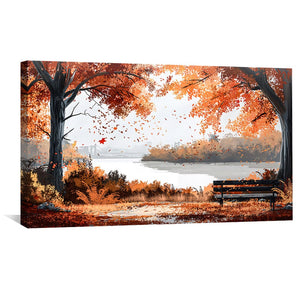 Autumn's Repose Canvas Art Clock Canvas