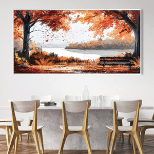Autumn's Repose Canvas Art Clock Canvas