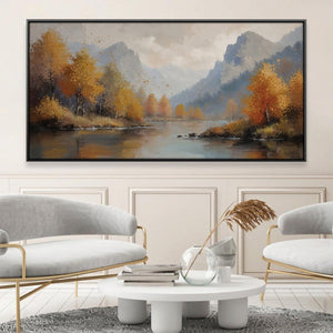 Autumns Canal Canvas Art 20 x 10in / Canvas Clock Canvas