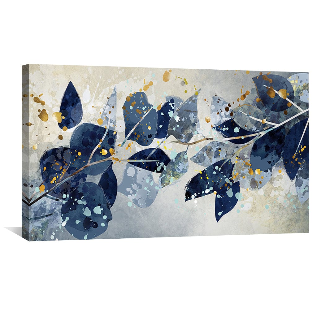 Azure Bloom Canvas Art Clock Canvas