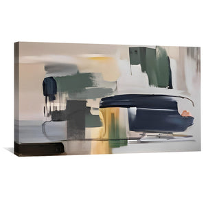 Azure Cascade Canvas Art Clock Canvas