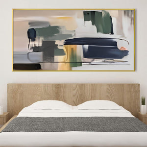 Azure Cascade Canvas Art Clock Canvas