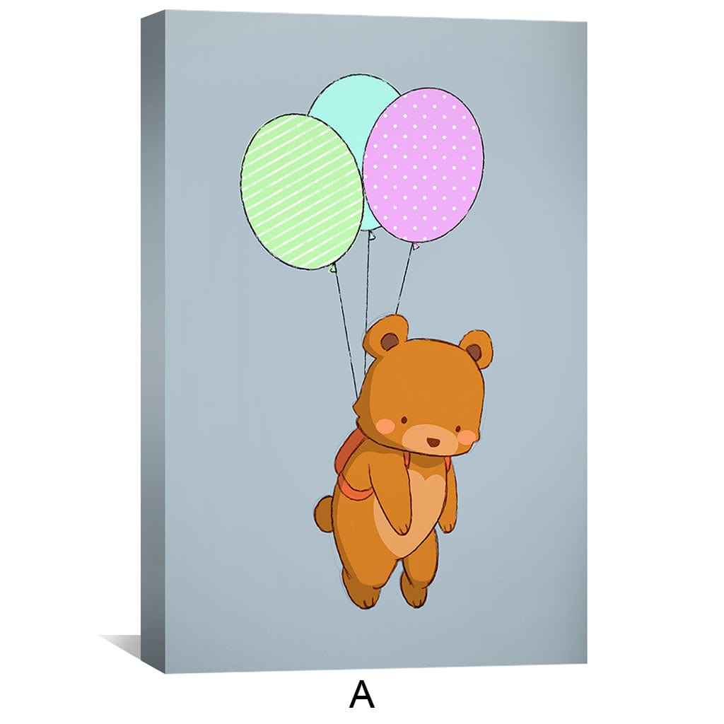Balloon Buddies Canvas Art A / 12 x 18in / Canvas Clock Canvas