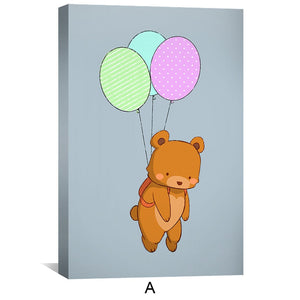 Balloon Buddies Canvas Art A / 12 x 18in / Canvas Clock Canvas