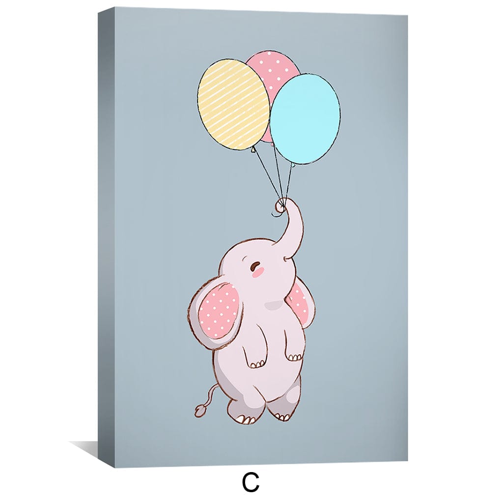 Balloon Buddies Canvas Art C / 12 x 18in / Canvas Clock Canvas