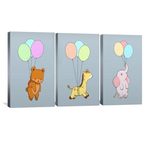 Balloon Buddies Canvas Art Clock Canvas