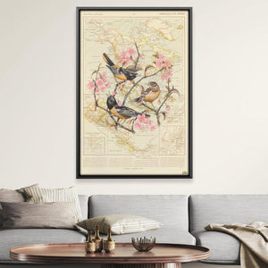 Baltimore Oriole Canvas Art Clock Canvas