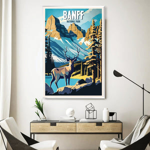 Banff National Park Canvas Art Clock Canvas