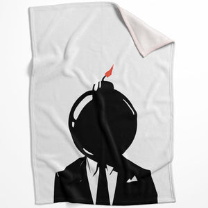 Banksy Bomb Head Blanket Blanket 75 x 100cm Clock Canvas