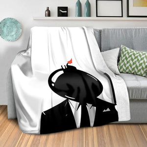 Banksy Bomb Head Blanket Blanket Clock Canvas