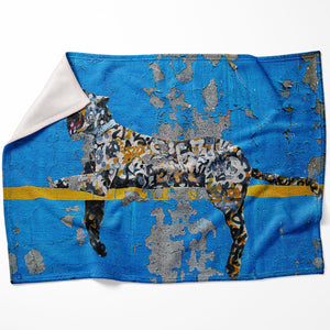 Banksy Cheetah Blanket Blanket 75 x 100cm Clock Canvas