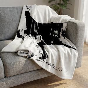Banksy Flower Thrower Blanket Blanket Clock Canvas