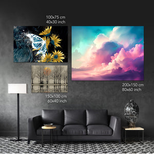 Banksy Life Is Beautiful Easy Build Frame Art Clock Canvas