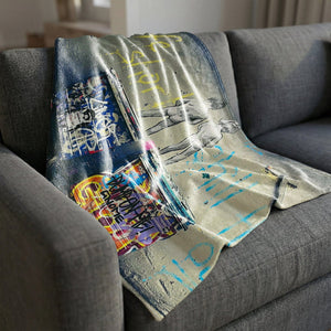 Banksy Life is Short Blanket Blanket Clock Canvas