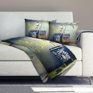 Banksy Life is Short Dream Home Bundle Bundle 2 Cushions & 1 Blanket Clock Canvas
