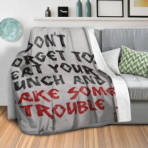 Banksy Make Some Trouble Blanket Blanket Clock Canvas