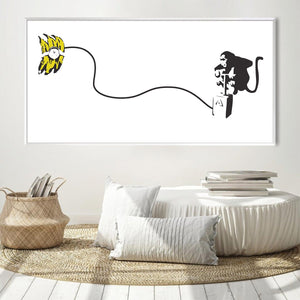 Banksy Monkey Banana Bomb Canvas Art Clock Canvas