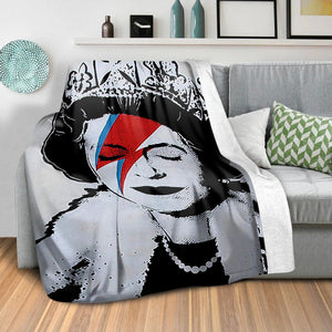 Banksy Queen Blanket Blanket Clock Canvas