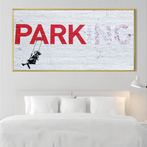 Banksy Swing Girl Canvas Art Clock Canvas