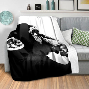 Banksy The Thinker Monkey Blanket Blanket Clock Canvas