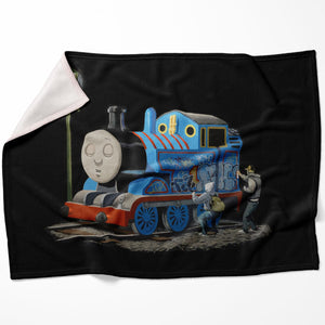 Banksy Thomas the Tank Engine Blanket Blanket 75 x 100cm Clock Canvas