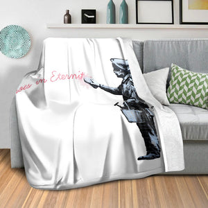 Banksy What We do In Life Blanket Blanket Clock Canvas