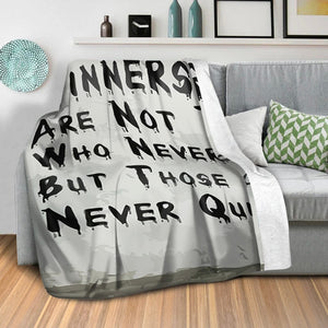 Banksy Winners Are Not Blanket Blanket Clock Canvas