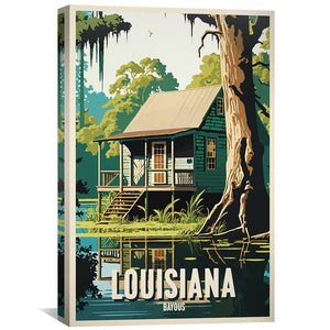 Bayous Canvas Art Clock Canvas